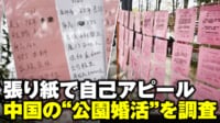 【映像】張り紙で自己アピール...中国の“公園婚活”を調査