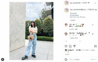 莉子、ストローバッグを主役にした“シンプルコーデ”を公開 「超おしゃれ」「どタイプです」とファン絶賛