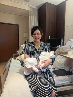 REINA「無事に出産しました」双子の女児のエコー検査で驚いたこと