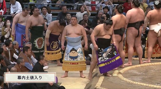「何だこの可愛い力士」人気力士の化粧まわしが話題 幕内土俵入りで“癒し”の光景 3枚目
