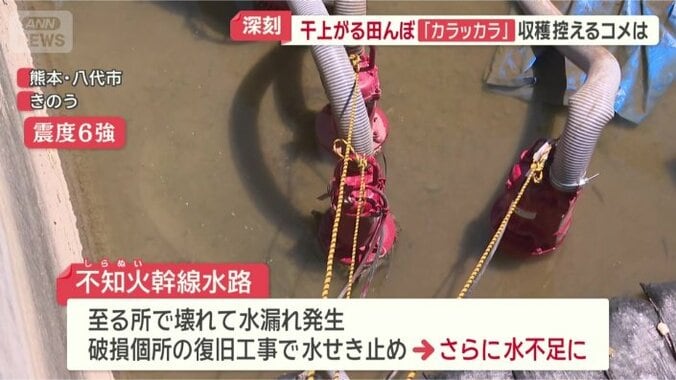 水路が至る所で壊れ…