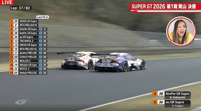 「右に行かなかったら…」スープラ同士“ルーキーvs.王者”、勝負を分けた瞬間の舞台裏「行き場がなくなる」 5枚目