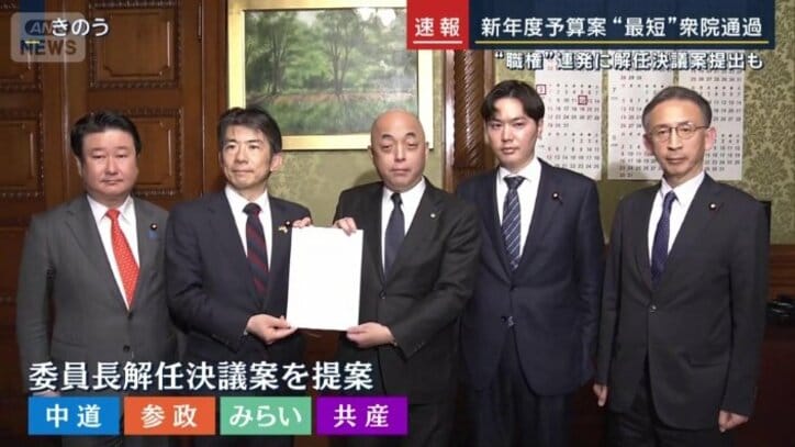 委員長解任決議案