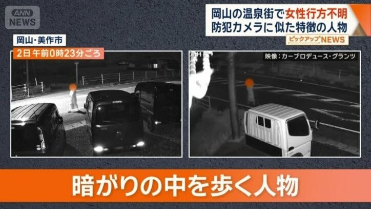 暗がりの中をしっかりとした足取りで進む人物