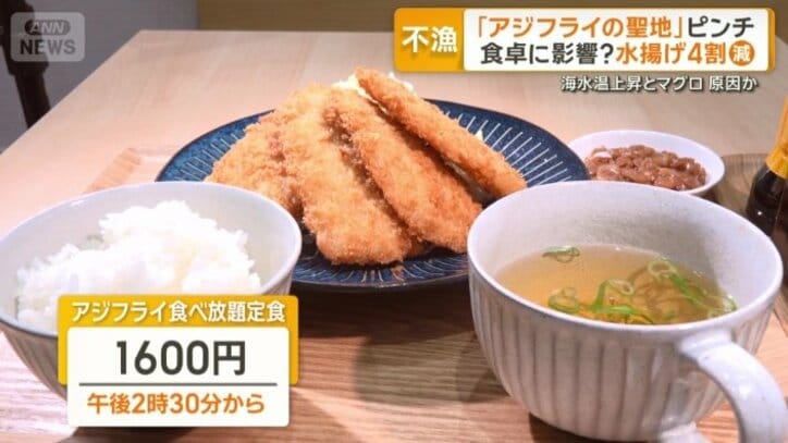 アジフライ食べ放題定食