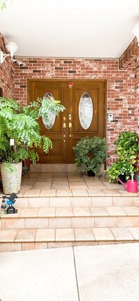 堀ちえみ『のんびりしながら外掃除』