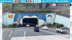 「みんなアイツに食べられちゃう…」“巨大生物の口”に次々と車が…山口県と福岡県を繋ぐフグのトンネルがSNSで話題に
