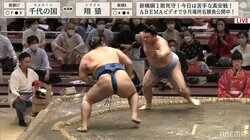 走って回る翔猿に追いかける千代の国 まるで“追走劇”が話題 ファン「追いかけっこやん」「まさに猿回し」