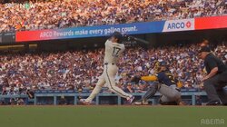 スタンドは即起立！大谷翔平、今季自己最長タイの“後半戦1号”に本拠地大興奮「完璧な一打だった！」「ドジャー・スタジアムが揺れている！」