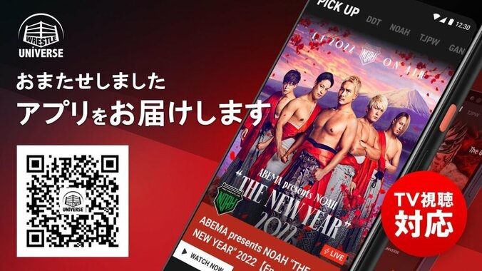 プロレス動画配信「WRESTLE UNIVERSE」の公式アプリ提供開始　DDTやノアなどの大会をライブ配信 1枚目