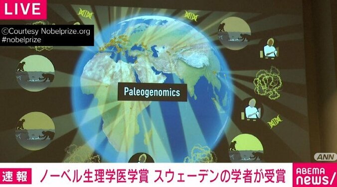 日本人の受賞ならず ノーベル生理学医学賞、スウェーデン学者に 古代人ゲノムと人類の進化に関する発見で 1枚目