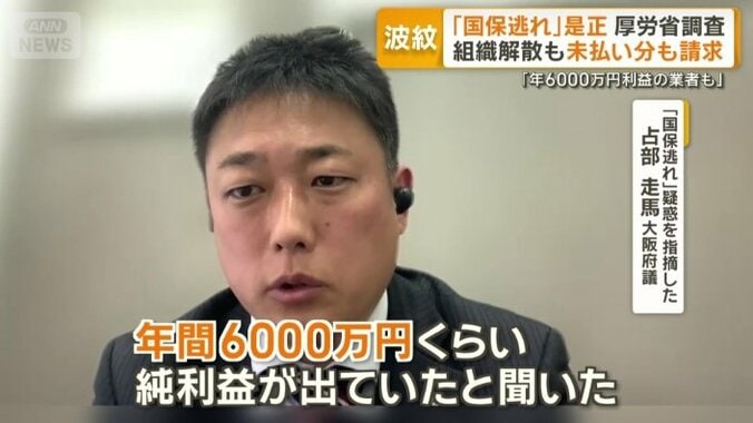 「国保逃れ」疑惑を指摘した　占部走馬大阪府議
