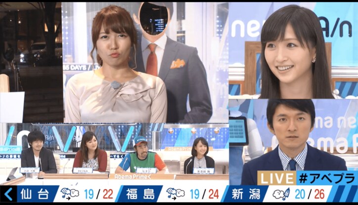 【美人気象予報士・穂川果音コスプレまとめ】下ネタで口撃されたり、テレ朝小松アナに怒ったり