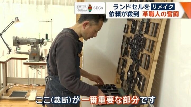 ランドセルを解体して…