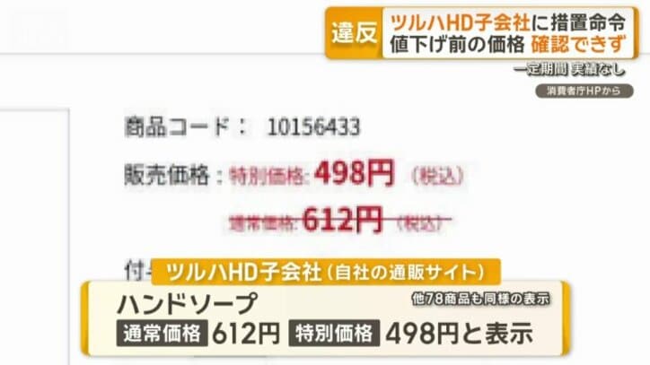 通常価格で販売した実績が一定期間確認できず