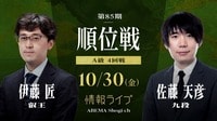 【情報LIVE】第85期 順位戦 A級 4回戦 伊藤匠叡王 対 佐藤天彦九段