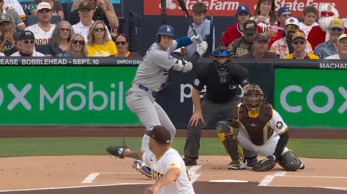 サンタコスの熱狂的ファン（写真右上）