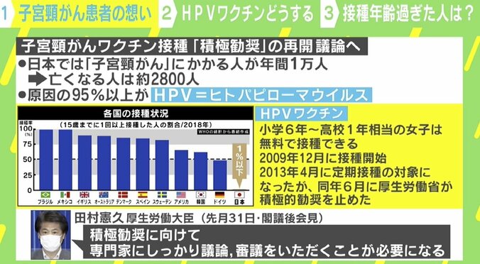 子宮頸がんは「誤解と偏見の病気」 空白の世代にも無料でワクチン打てる“バックアップ”を 2枚目