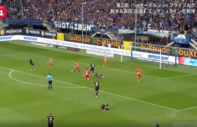 ウソでしょ…！？フライブルク新守護神・長田澪、衝撃の“スーパービッグセーブ”「すげえええ！」「これは神の手」ギリギリで“超反応”→片手でピンチ阻止 3枚目