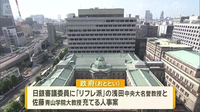 日銀審議委員に「リフレ派」を充てる人事案