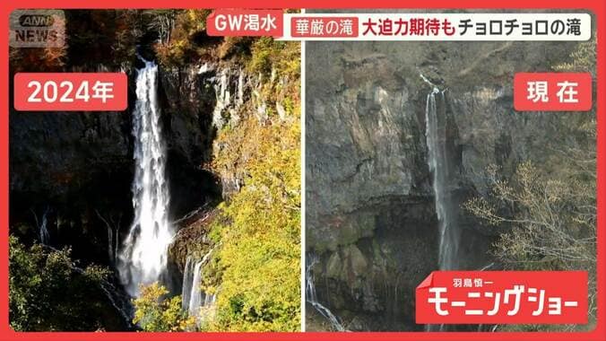GW渇水「華厳の滝」大迫力期待もチョロチョロの滝　首都圏ダム…元住人が見た沈んだ村 1枚目