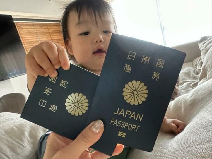  あいのり・桃、約3時間待ちで大変だった息子達のパスポート発行「初子連れ海外となります」 