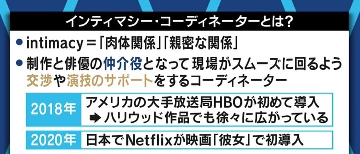 「空気を読んでしまう俳優たちの負担を減らしたい」 Netflix「彼女」にも起用され話題の職業「インティマシー・コーディネーター」とは