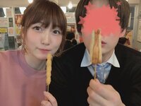 桃『スーツで串カツ田中デート♡』