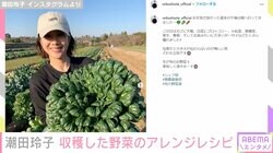 潮田玲子、畑で収穫した野菜を使った手料理披露「さすがお料理上手」「レシピ見て作ってみる！」と反響