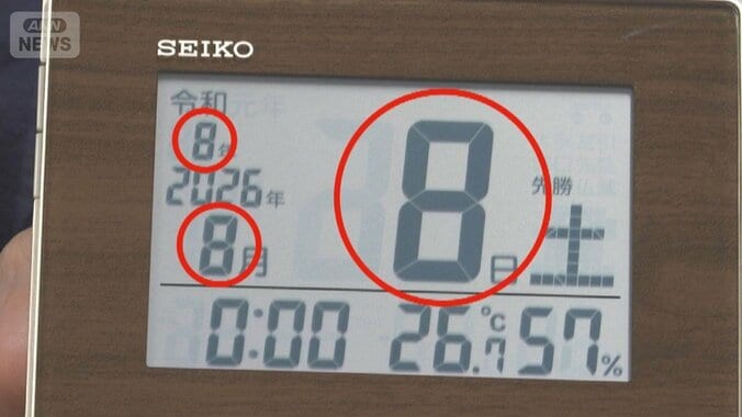 令和8年8月8日　八王子市や宮崎・串間市で“888”イベント盛り上がり　30年ぶり8並び 1枚目