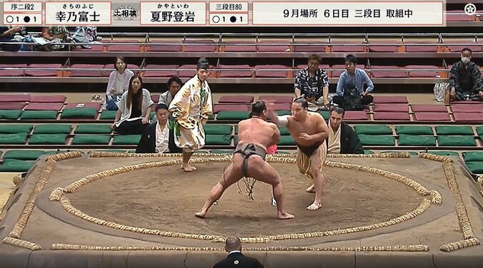 豪快に張り返した幸乃富士