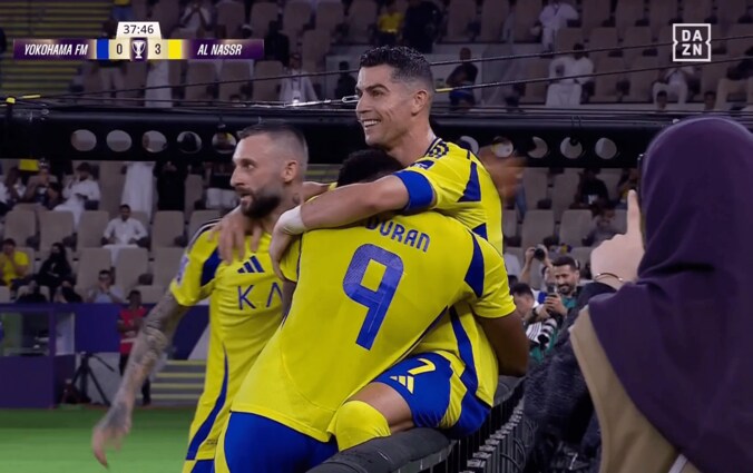 【写真・画像】C・ロナウドが3点目！ アル・ナスル、横浜F・マリノス相手に怒涛のゴールラッシュ 前半終えて3－0【ACLE準々決勝】　1枚目