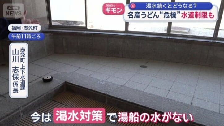 先週から浴室の利用を停止