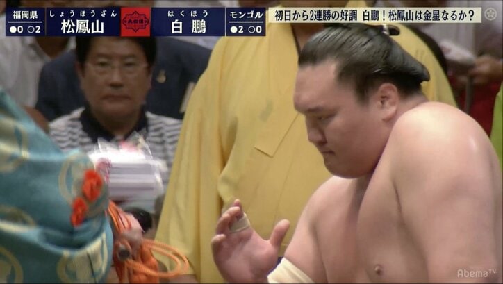 白鵬、いよいよ本調子へ　松鳳山を立ち合いで秒殺　41度目の賜杯へ3連勝