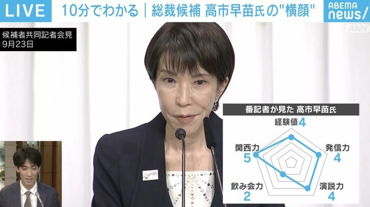 【写真・画像】高市早苗氏は「関西力＝5」「演説力＝4」「飲み会力＝2」 政治記者がスペックと人間的魅力に迫る　1枚目