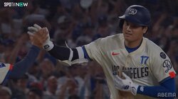 「It's SHO TIME！！」大谷翔平の“100マイル逆方向”弾にMLB公式も脱帽 本拠地熱狂＆口あんぐりの豪快一振り
