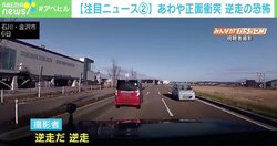 前方から逆走車が…正面衝突直前、運転手が咄嗟の判断 高齢ドライバーか