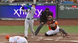 大谷翔平 6戦ぶり今季12号ソロ　先発復帰2試合目で驚速の一発、本塁打王争いトップタイに浮上