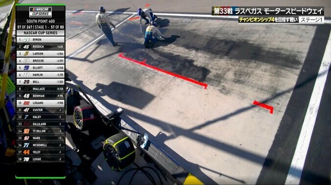 ストップ位置に「停まりきれなかった」 自陣ピットを“通過”→クルーの動きもおかしくなる「前過ぎちゃった」 5枚目