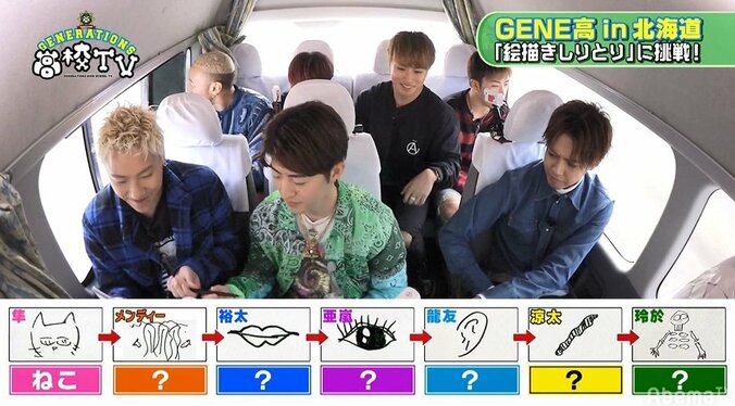 GENEメンバー「絵描きしりとり」で大盛り上がり！メンバーの絵がヒドすぎて龍友がキレる！ 1枚目