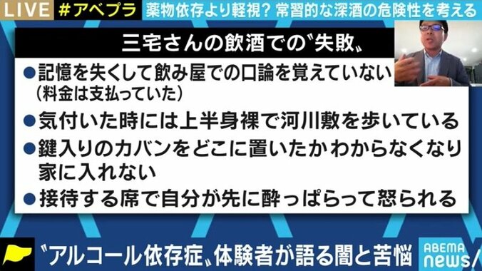 「ちょっとぐらいなら…」一人で断酒を決断するのが難しいアルコール依存、欠かせない周囲の支援 1枚目