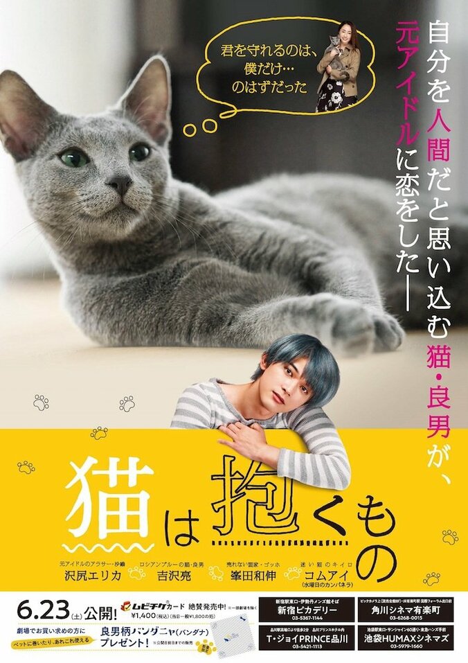 映画『猫は抱くもの』“猫と人”、“現実と妄想”が入り交じる本ポスターとチラシ解禁！ 2枚目