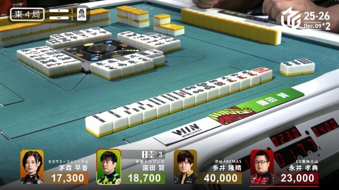 実況者も「気持ちいい！」と叫んだ赤5索一発ツモで倍満成就の場面