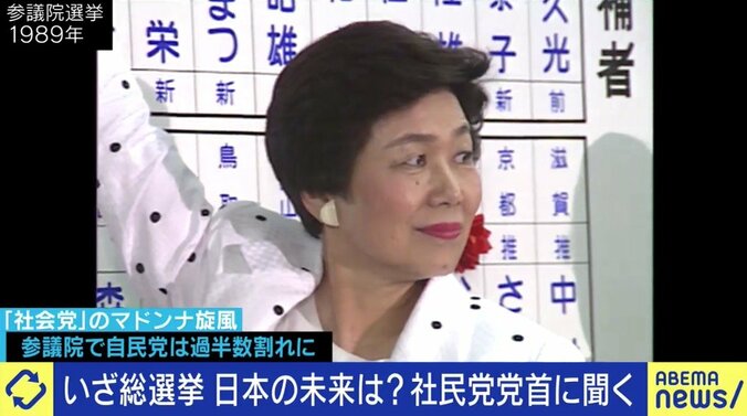 「“あなたの弱音が政治の課題”。党首と副党首は女性、幹部も半分は女性だ。今回の候補者も、6割が女性だ」社会民主党・福島みずほ党首 各党に聞く衆院選（6） 4枚目