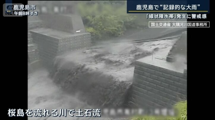 桜島を流れる川