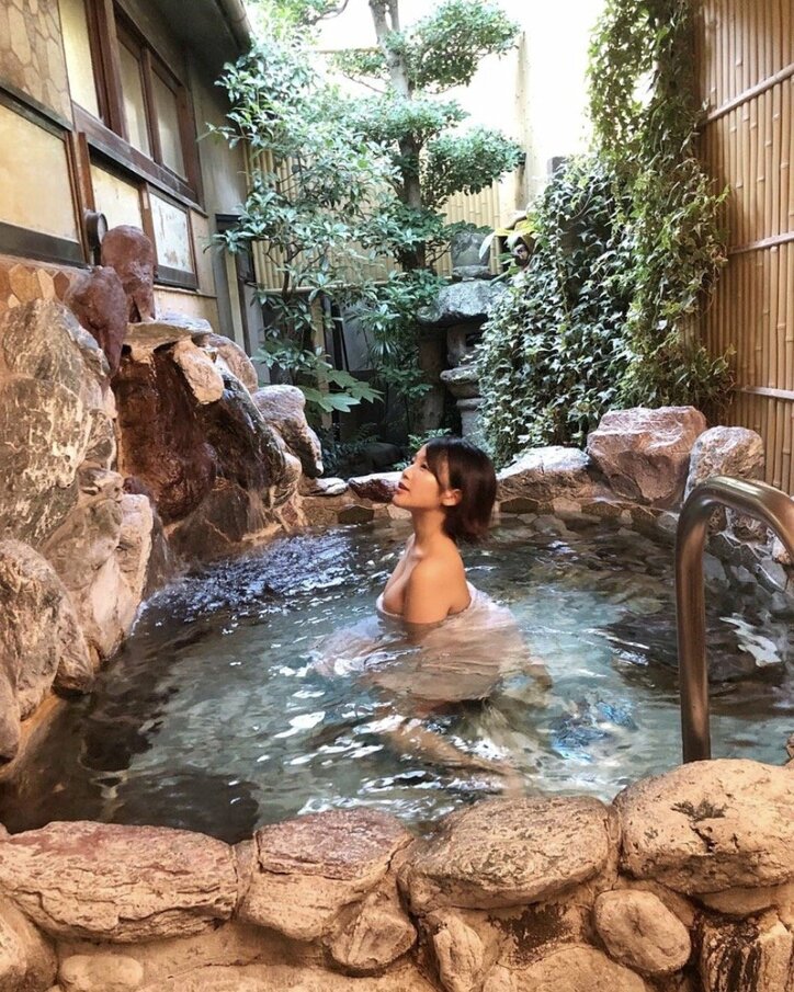 天木じゅん、銭湯でのバスタオル姿を披露に「最高」「メッチャかわいい」の声