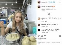「しゅんまや」重川茉弥の韓国料理“もぐもぐ”ショットに「まじで韓国アイドルやん」「ハーフツイン可愛すぎ」とファン歓喜