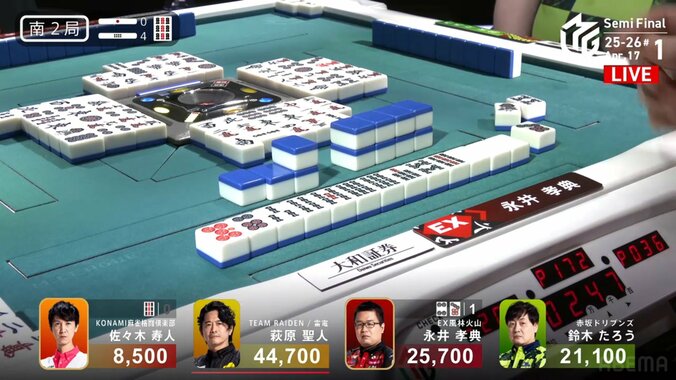 攻めてこそ猛将！永井孝典、逆転のハイテイ跳満ツモ