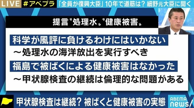 ゼロリスクや両論併記を求めすぎた政治とメディア…「福島の処理水と甲状腺検査の問題は、コロナ対策への教訓でもある。もう卒業しよう」細野元環境相 1枚目