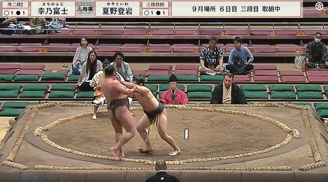 豪快に張り返した幸乃富士